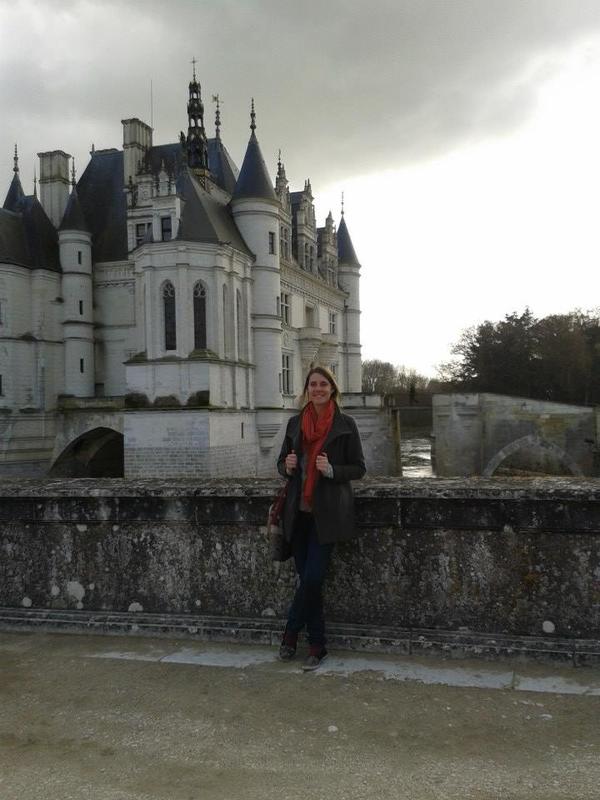 Katherine Lybarger at the Chateau de Chenonceau